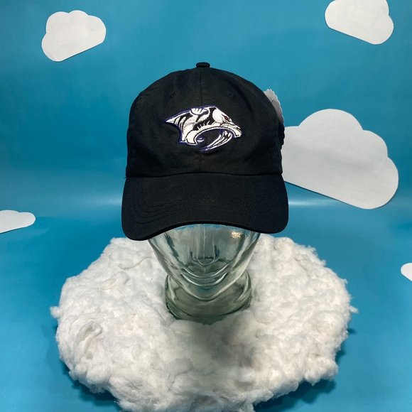 NHL Nashville Predators Black Baseball Cap OSFM - Picture 2 of 8